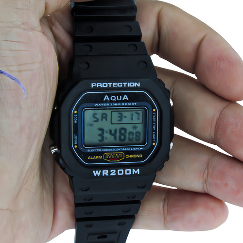 Relógio Masculino A Prova D'agua Digital Esportivo Bisel Modelo Gp-519 Wr200-m