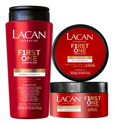 Kit Lacan First One Shampoo Condicionante + Mascara 300g