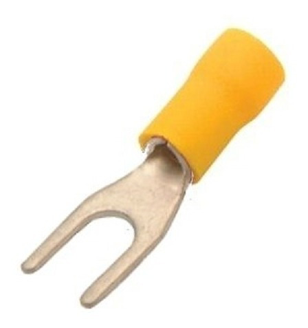 Terminal Horquilla 6,4mm(1/4 ) Amarillo Ebchq Pack 100unids