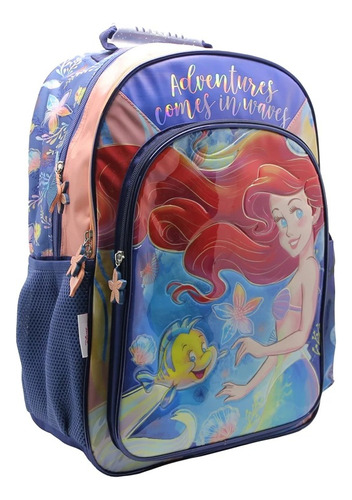 Mochila La Sirenita Disney 18´´ Pulgadas Espalda Cresko 