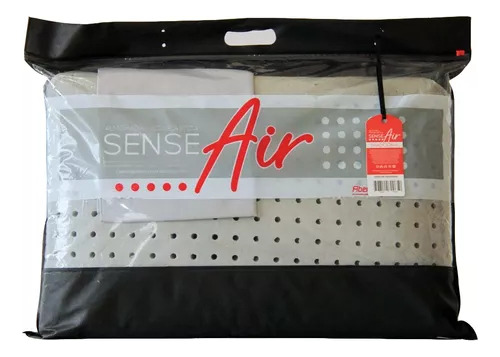 Almohada Fiberball Sense Air Tradicional Espuma Viscoelastic Negro/blanco