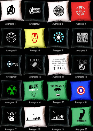 Almohadones Civil War Capitan América Iron Man Avengers