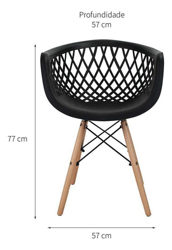 Cadeiras De Sala Poltrona Jantar Web Xplast Kit 4 Unidades