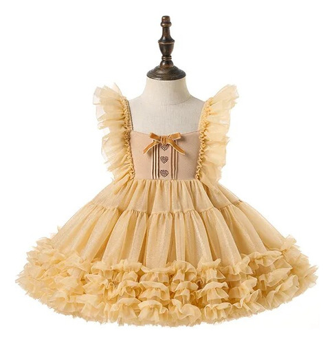 Vestido De Princesa Mariposa A La Moda Para Bebé Niña, Manga