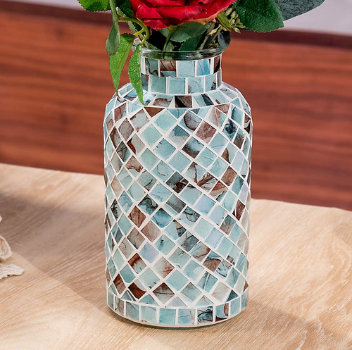 Jarrn Clsico De Mosaico Para Decoracin Del Hogar, 8 Pulgadas