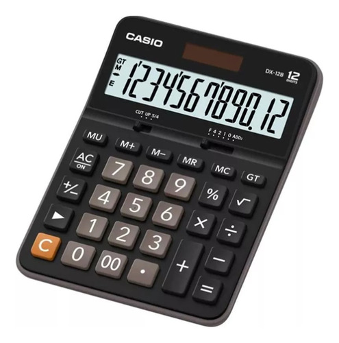 Calculadora Color Negro De Escritorio Casio Dx-12b 