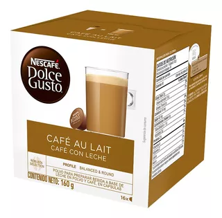 Cápsulas De Café Dolce Gusto Café Au Lait Caja De 16 Und