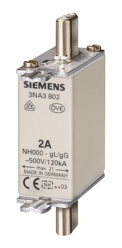 Fusible Nh T000 10a Siemens 3na3803