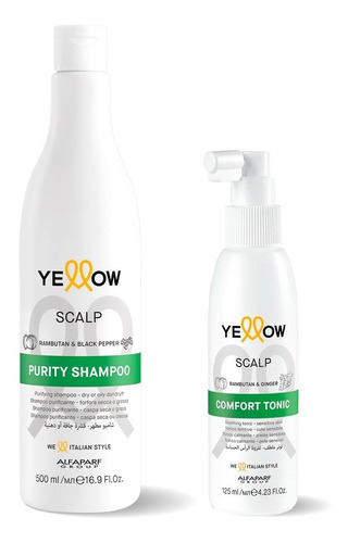 Kit Shampoo Purity + Tonico Confort Yellow Scalp 