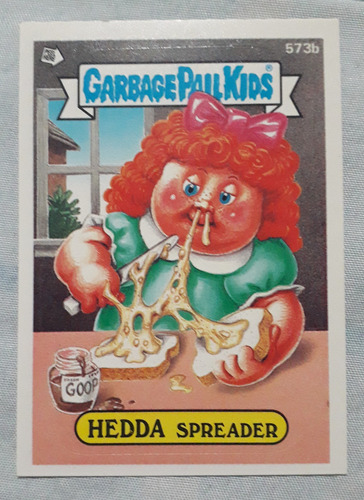 Tarjeta Garbage Pail Kids 573b Hedda Spreader 1988 Topps (Usado)