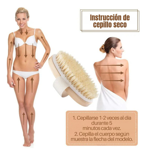Escova Corporal Esfoliante Circulação Remove Pele Morta Cor Completa Bege