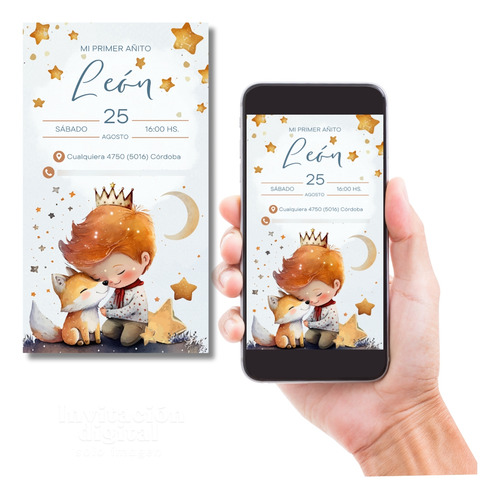 Tarjeta De Invitacion Digital El Principito Envio Whatsapp El Principito