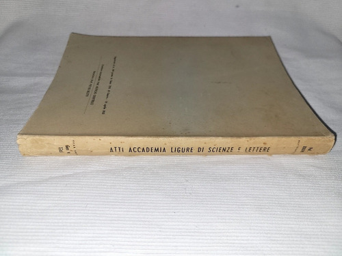 Imagen 2 de 7 de Atti Accademia Ligure Di Scienze E Lettere Vol 36 1980