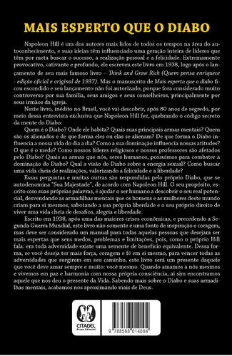 Imagem 2 de 2 de Mais esperto que o Diabo: O mistério revelado da liberdade e do sucesso, de Hill, Napoleon. Editora CDG Edições e Publicações Eireli, capa mole em português, 2014