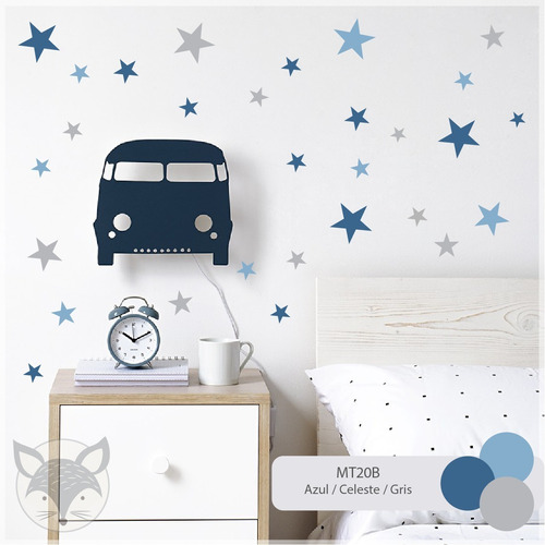 Vinilos Decorativos Infantiles Estrellas 3medidas+3colores B