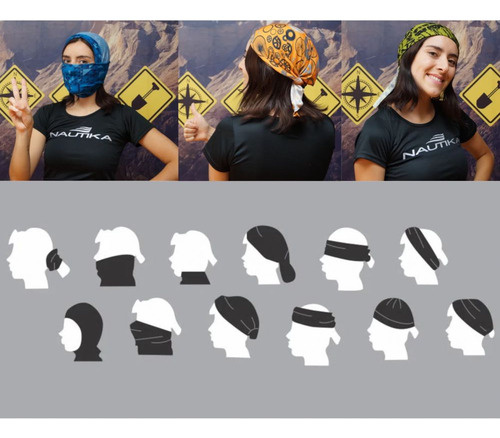 Bandana Com Fps 50 Mascara Faixa Tam Único Modelo Bike