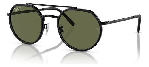 Óculos De Sol Ray Ban Polarizado Rb3765 002/58-53 Cor Preto Cor da armação Preto Cor da haste Preto Cor da lente Verde