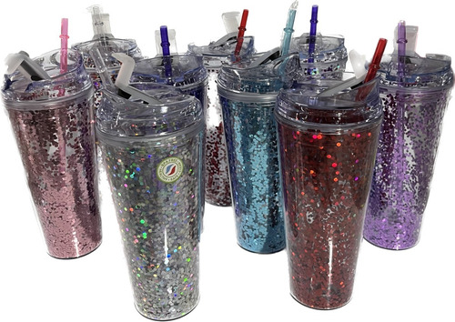 Vaso Flip On Glitter 745ml