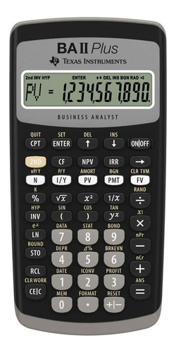 Calculadora Financiera Texas Instruments Ba Ii Plus, Negra