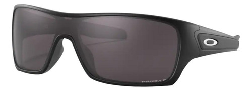 Anteojos de sol polarizados Oakley Turbine Rotor Standard con marco de o matter color matte black, lente grey de plutonite prizm, varilla matte black de o matter - OO9307