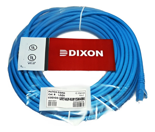 Cable De Red Cat 6 Dixon 15 Metros - Patch Cord Lszh