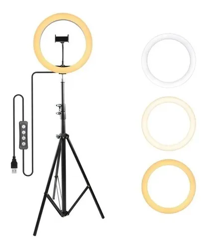 Aro de luz 30 cm con tripode new arrivals
