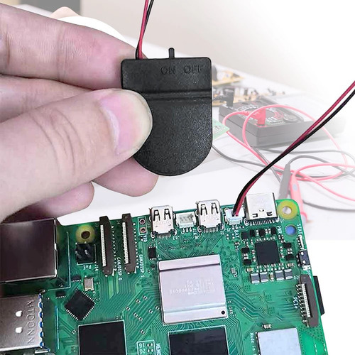 Tecneu Soporte Batería Rtc Reloj Para Raspberry Pi 5 + Pila Recargable Tiempo Preciso