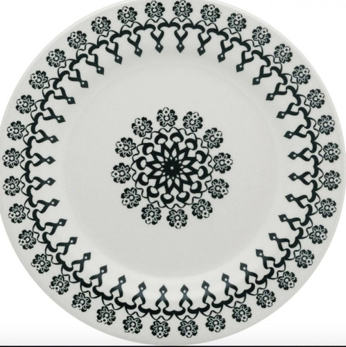 Jogo 4 Prato Raso Mesa Folk 24 Cm - Oxford Porcelanas