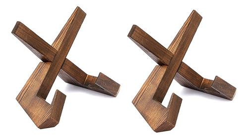 Cyz Expositor De Madera Con Soporte Para Platos Y Libros De
