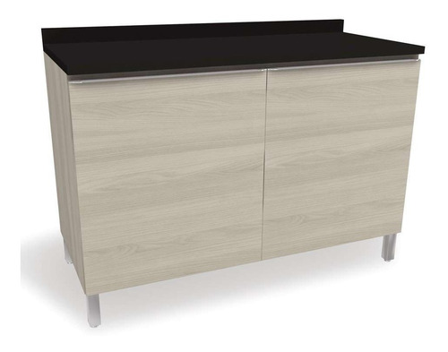 Balcão De Cozinha Com Tampo Kas 2 Pt Nacre 120 Cm