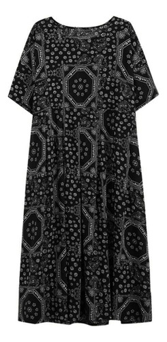Vestido Vintage De Lino Y Algodón Para Mujer Vestido Suelto