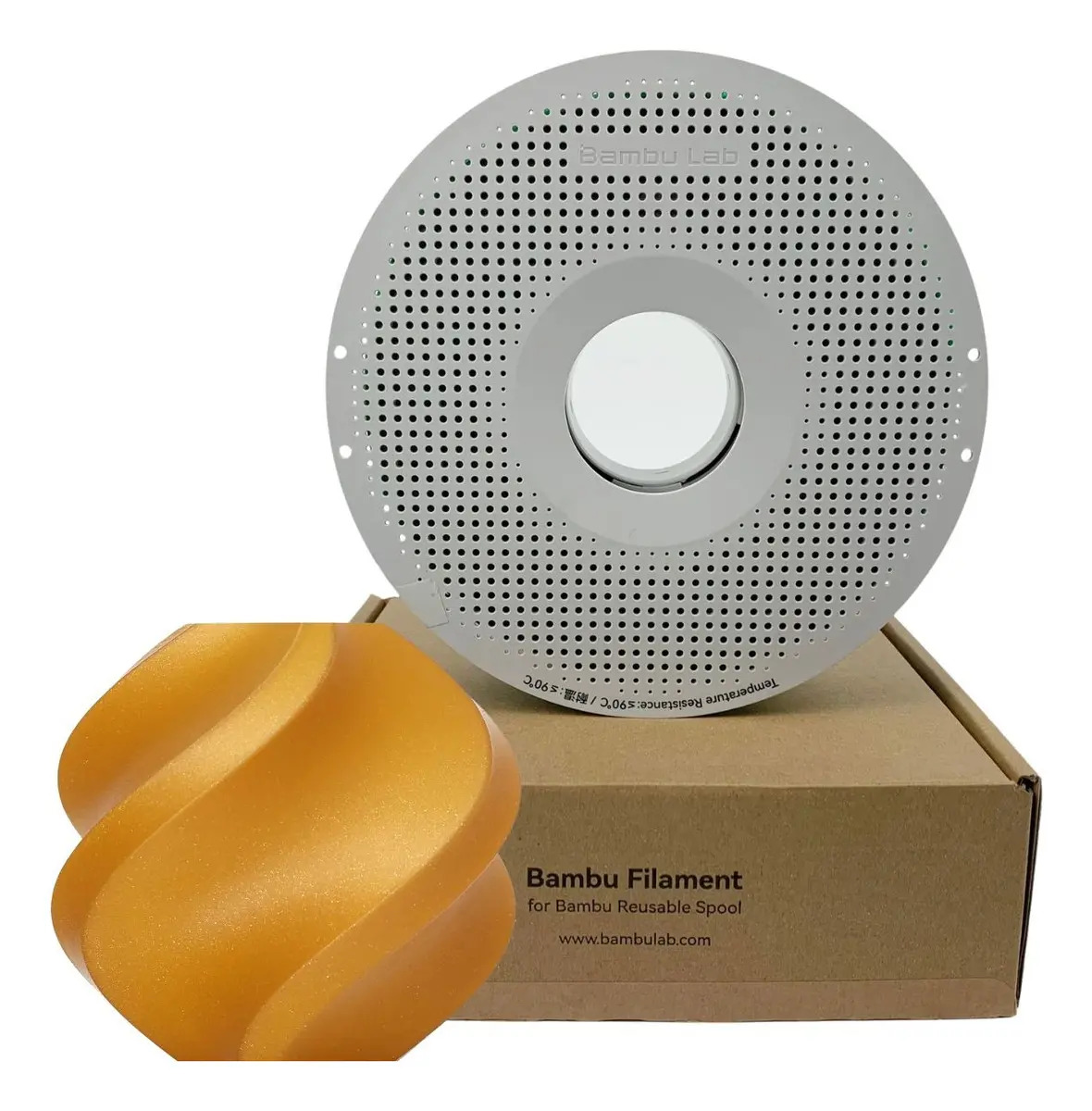 Filamento 3d Bambu Lab Pla Sparkle 1kg 1,75 Dourado Clássico