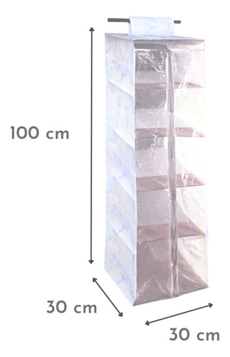 Imagen 2 de 7 de Organizador Colgantes De Ropa 5 Capas 30x30x100 Cm