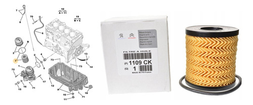 Kit 4 Filtros 100% Original Peugeot 208 Active 1.6 N 2021