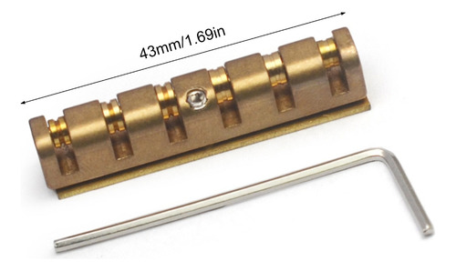 Rodillo De Latón Ajustable Para Guitarra Eléctrica Con Tuerc