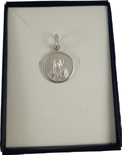Medalla Sagrado Corazon Maciza 16mm Plata 925  Garantia 