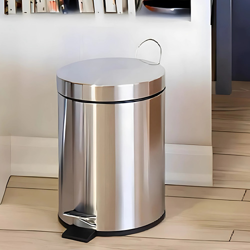 Lixeira Inox Com Pedal Banheiro Cesto Removível Cozinha