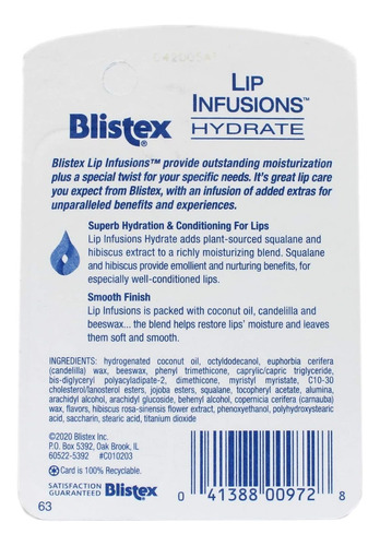Blistex Lip Infusions Hidratante De Labios Hidratante 0.13 O
