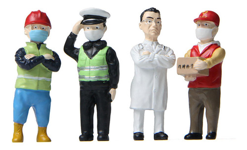 4 Diorama Miniaturas Figuras De Pessoas Para Médico Chinês