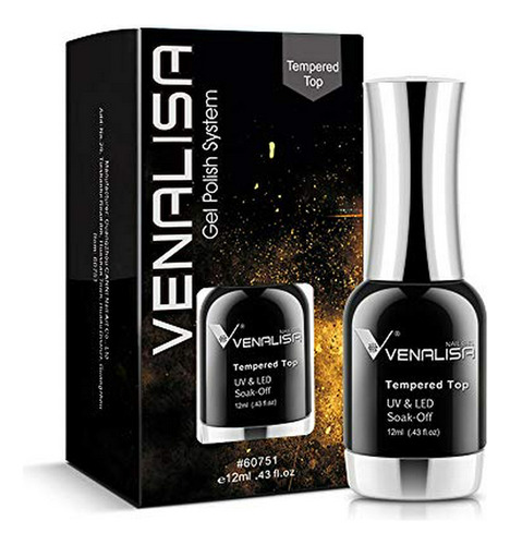 Capas Superior - Venalisa 12ml No Wipe Tempered Top Coat, Sc