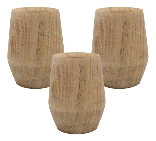 Mate De Madera Algarrobo Boca Ancho Para Pintar Grande