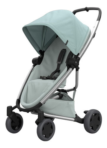 Carrinho de bebê de paseio Quinny Zapp Flex Plus frost on grey com chassi de cor prateado