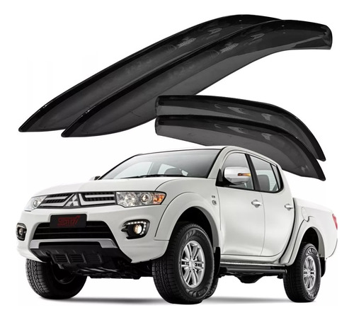 Calha Chuva Inteiriça Slim Mitsubishi L-200 Triton 2012 Tg