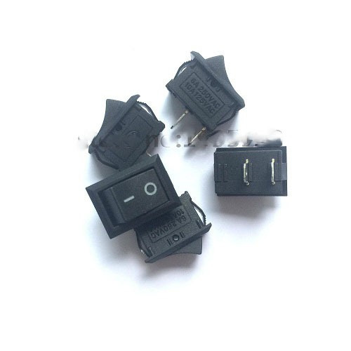 Pack 5 Mini Interruptores De Boton 110v 250v 2 Pin Snap-in 6