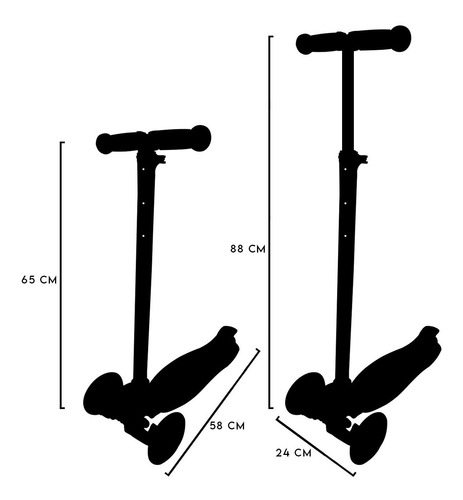Scooter Monopatin Militar Mujer Led Regulable / Lhua Store