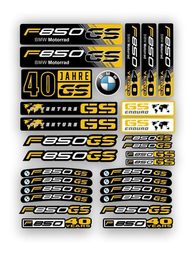 40 Aniversario Bmw F850 Gs Stickers/calcomanias Planilla