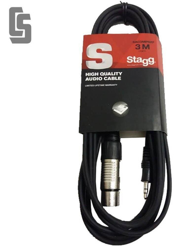 Imagen 1 de 3 de Cable Canon-mini Plug Stagg Sac3mpsxf- 3 Mts
