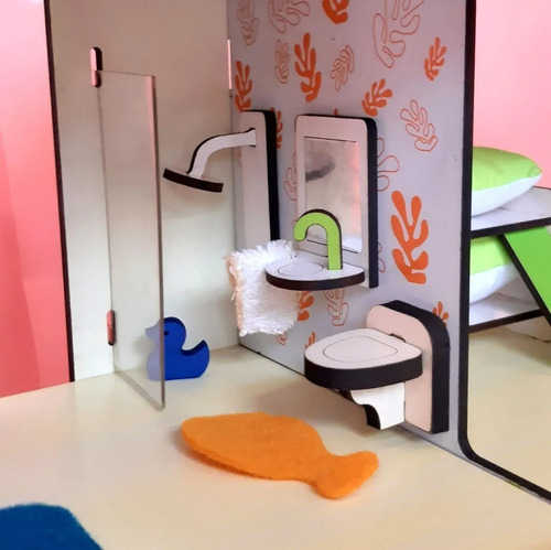 Casa De Muñecas Madera 4 Amb Paredes Imantadas Con Muebles