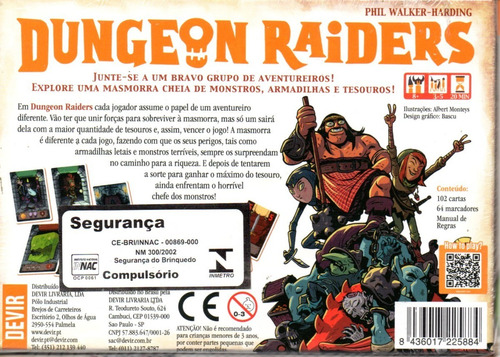 Imagem 2 de 2 de Jogo De Cartas Dungeon Raiders - Devir - Bonellihq G21