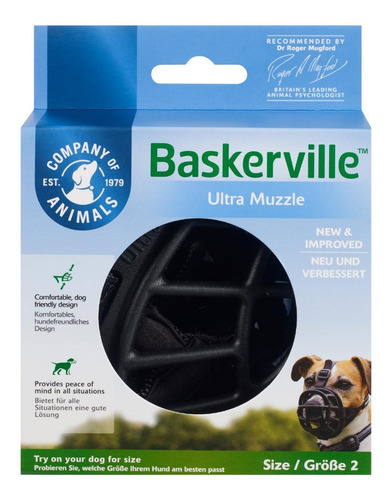 Bozal Ultra Muzzle Baskerville Perro Mascota Talla 2